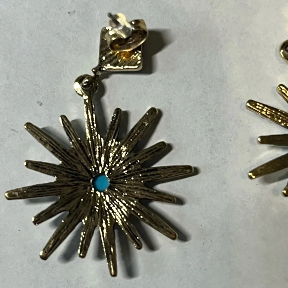 Adornia Blue/Silver Starburst Crystal Earrings‎ - Picture 6 of 12